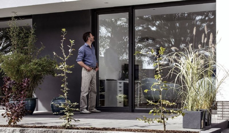 Portal doors of Rehau