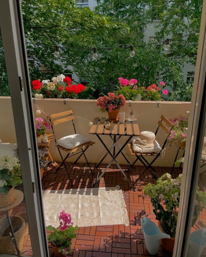 Summer balcony in the apartment