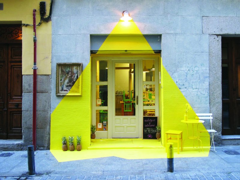 Unusual facades of stores