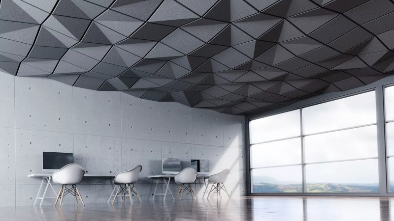 Acoustic panels for the ceiling