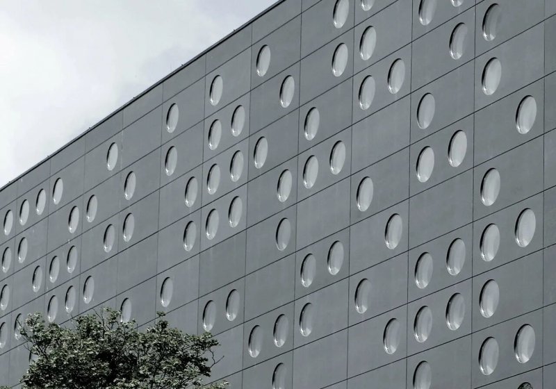 Perforated panels for the facade