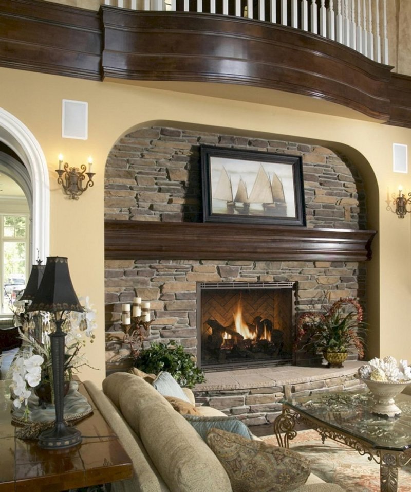 Interior with a fireplace