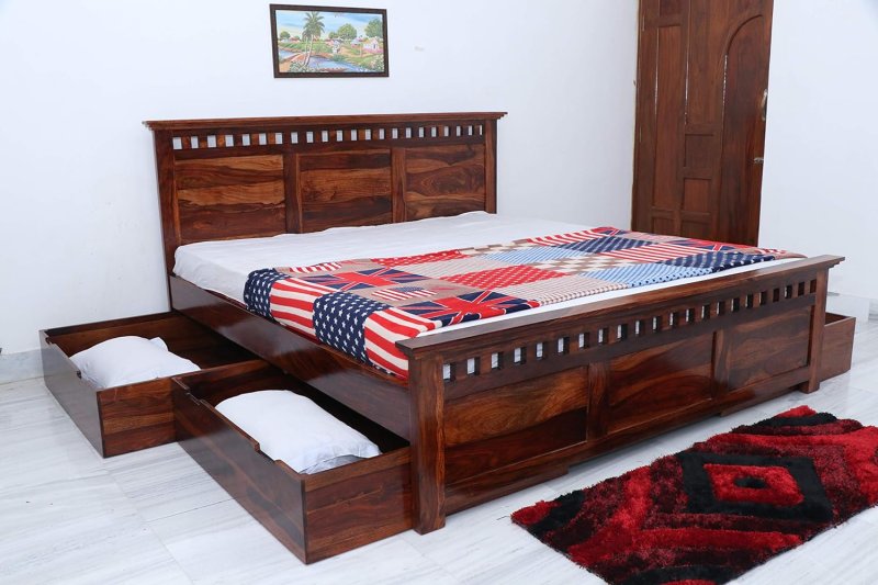 Wooden bed