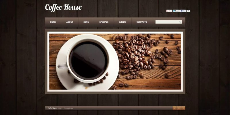 Coffee shop site layout