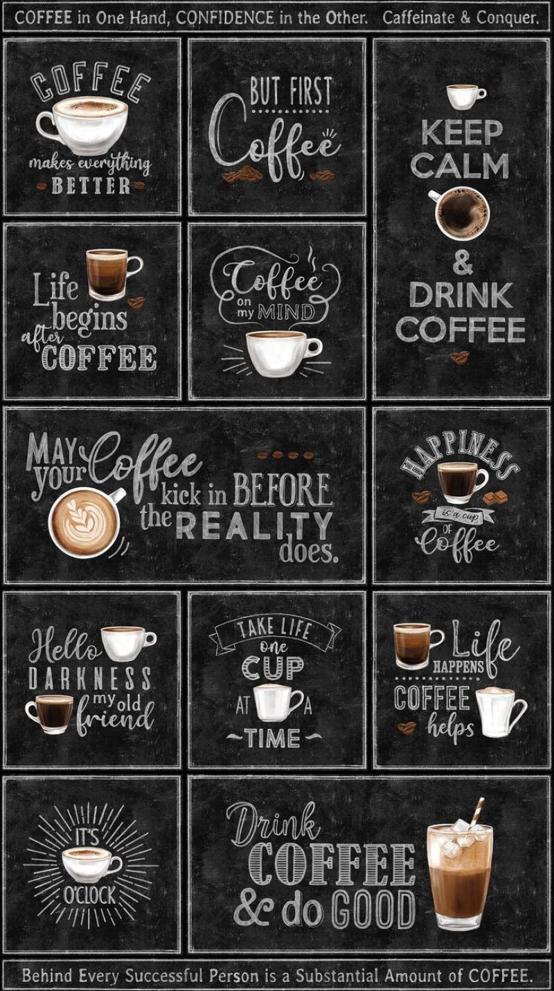 Coffee menu