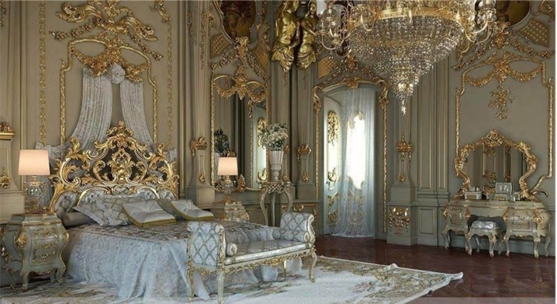 Royal bedroom style Rococo