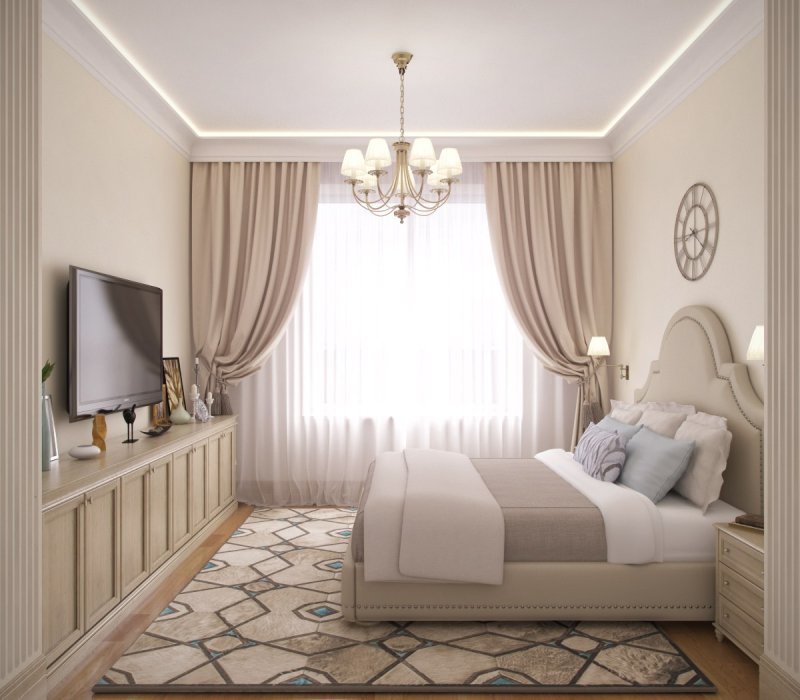 Classical style bedroom in light colors