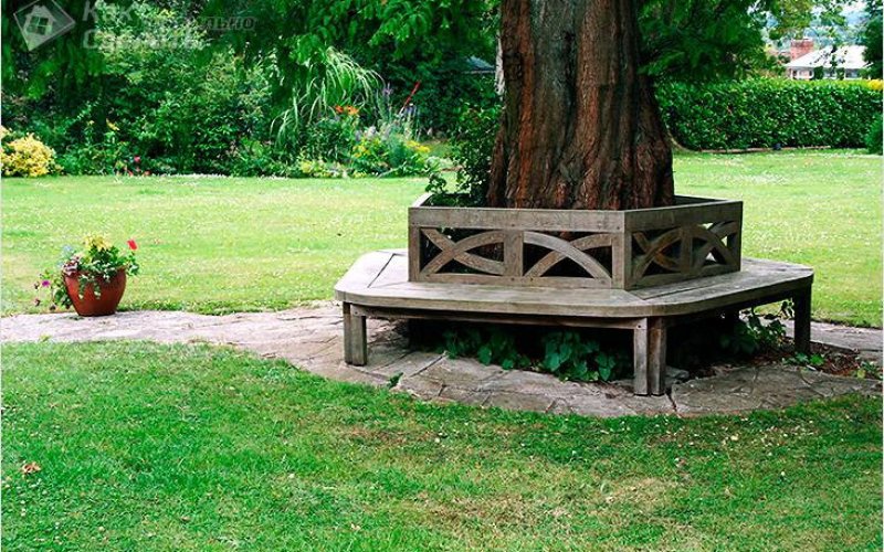 Eraund 6 bench around a tree