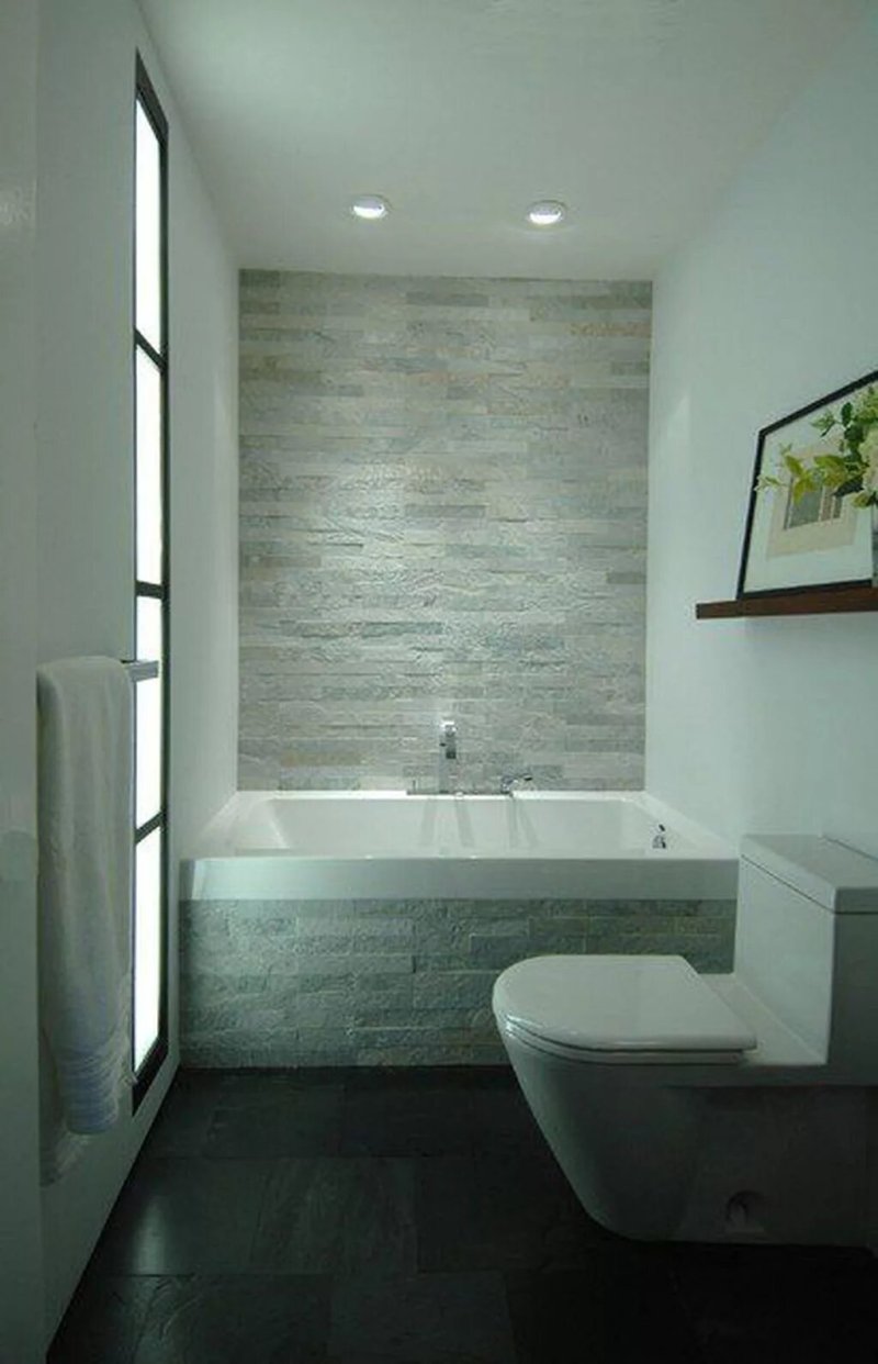 Modern wall decoration of the bathroom