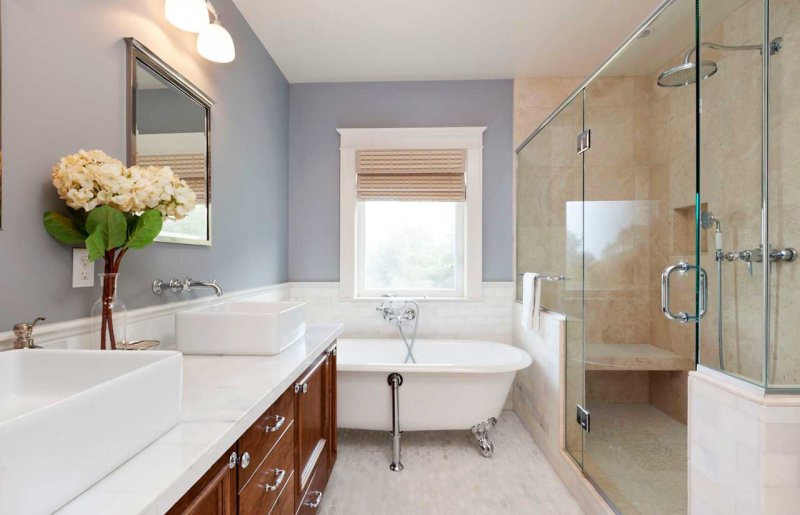 Bathroom design with window