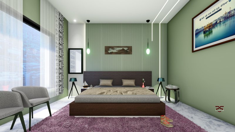 Bedrooms in modern style