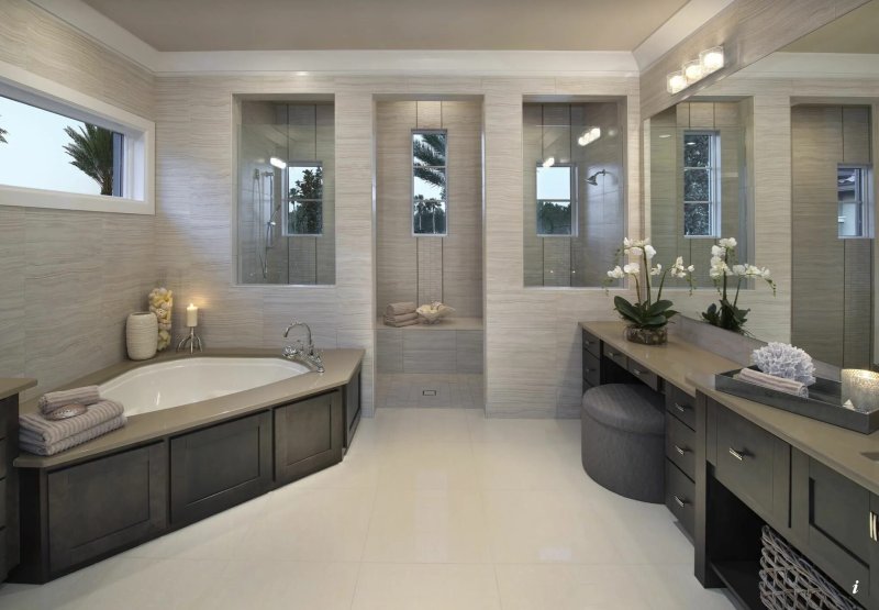 Bathroom in a private house design