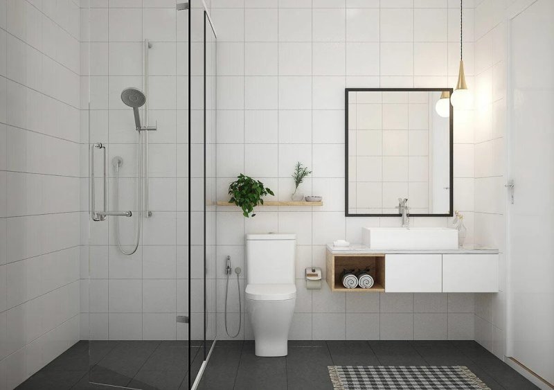 Bathroom in the style of minimalism