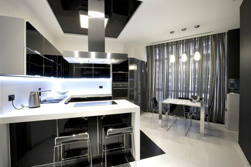 Black white kitchen