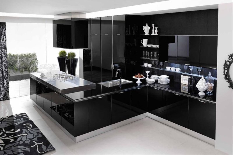 Black white kitchen