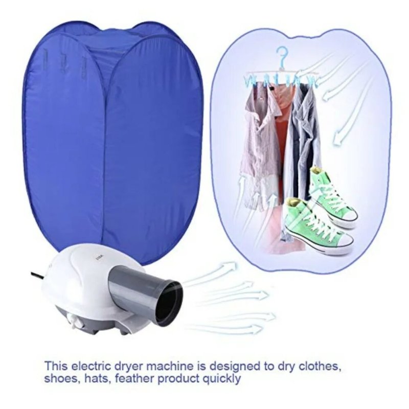 Portable electric dryer for clothes