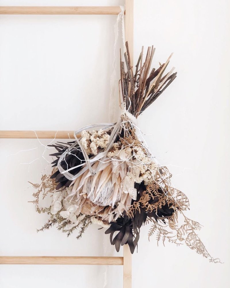 Bouquet of dried flowers boho