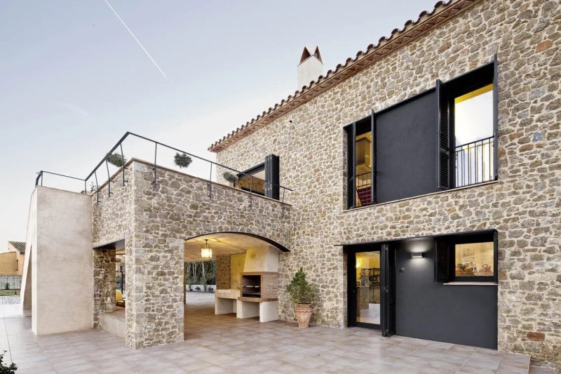 Modern stone house