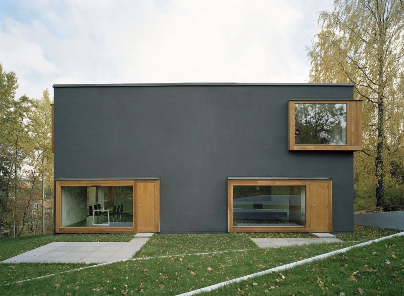 Modern rectangular house