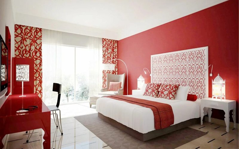 Red bedroom