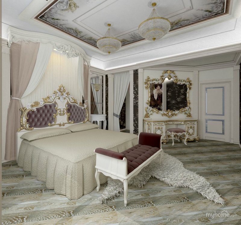 Royal bedroom style Rococo