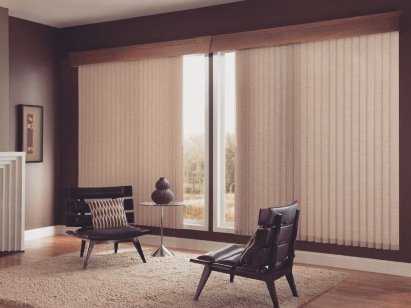 Vertical blinds in the interior