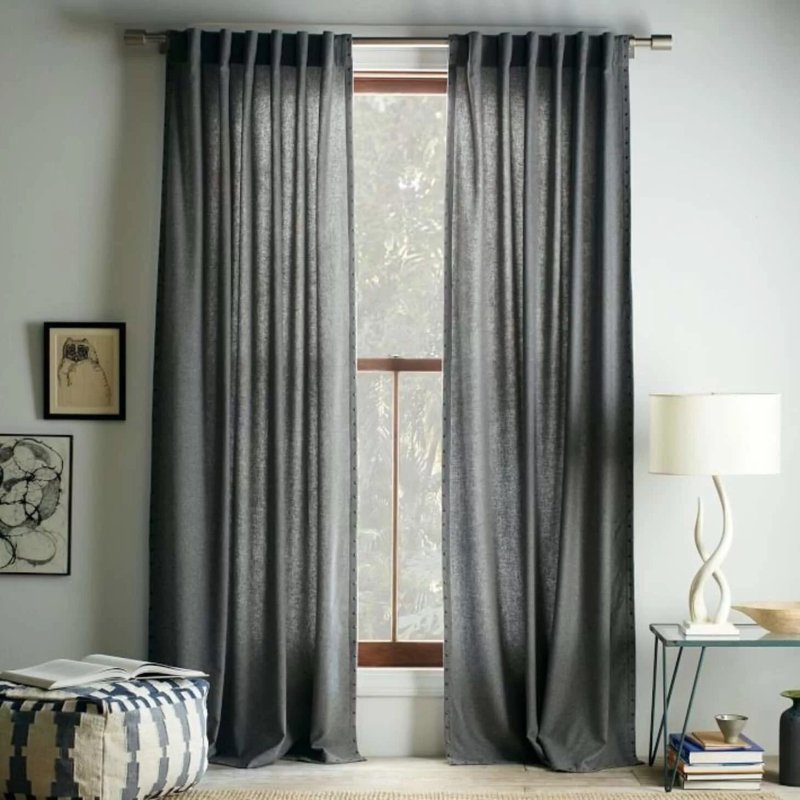 Gray curtain