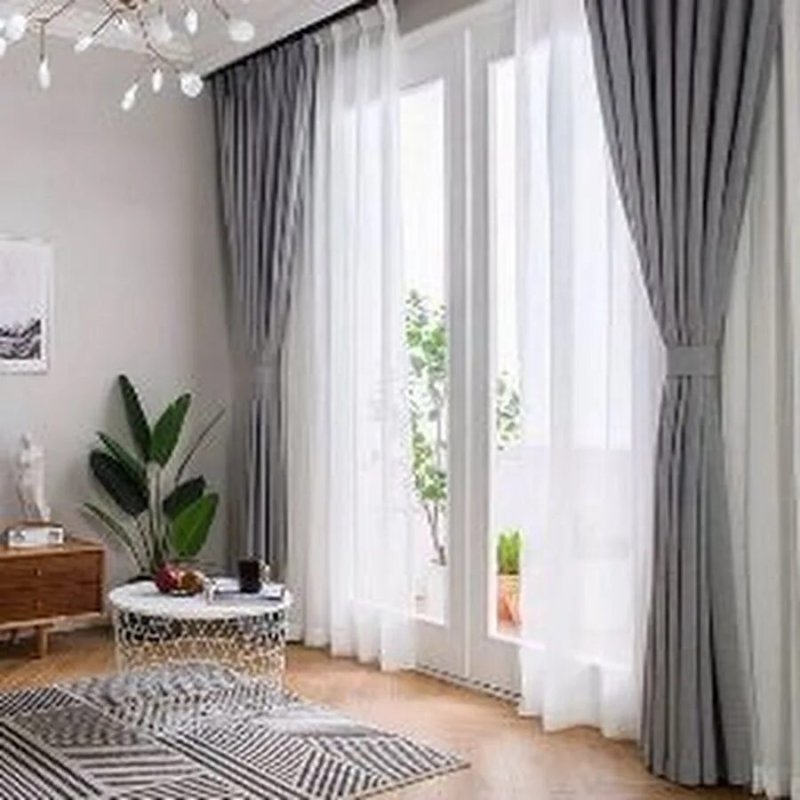 The design of curtains for the living room in modern style