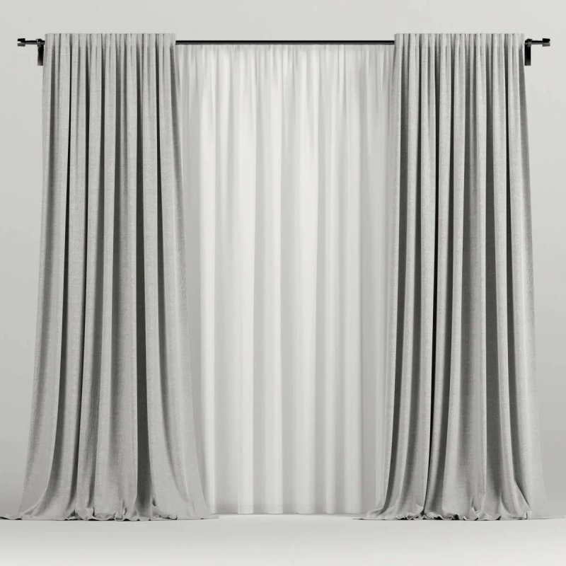 Light gray curtains