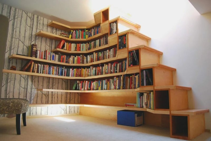 Home library interior