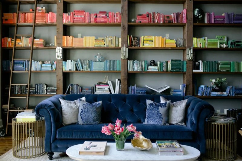 Interior with book shelves