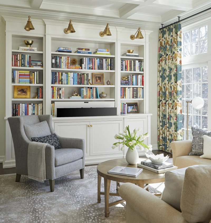 Interior with book shelves