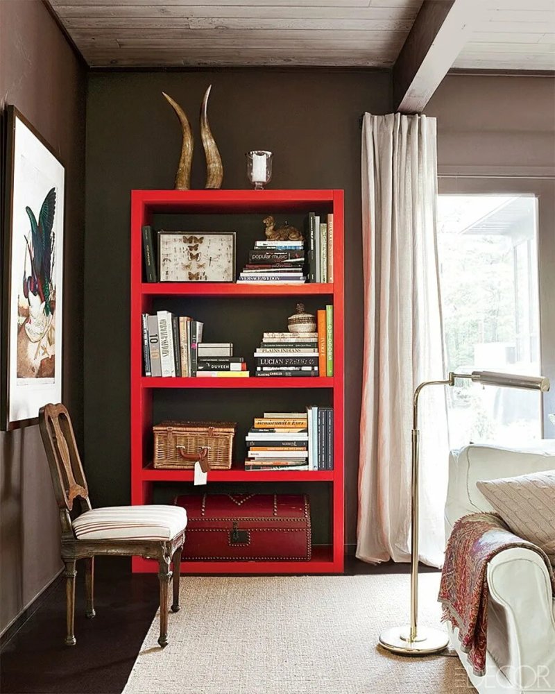 Book racks in the interior