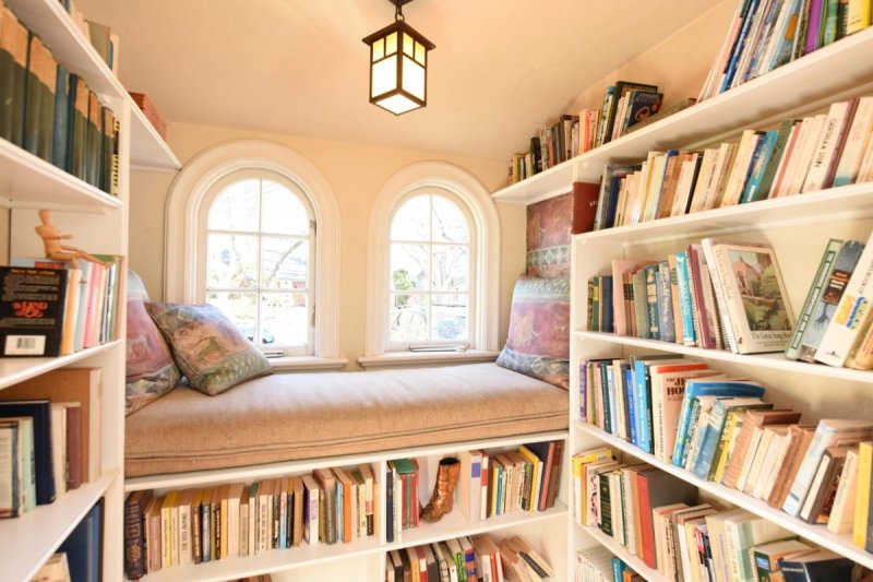 Interior with book shelves