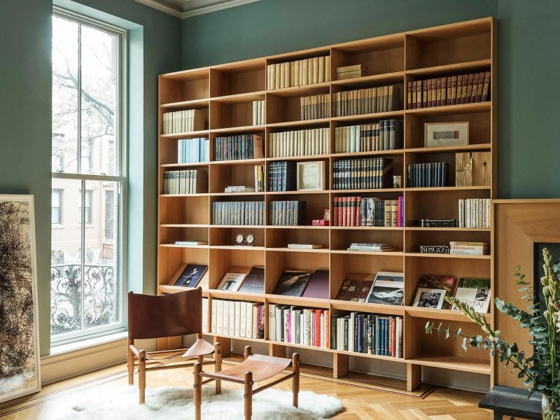 Book racks in the interior