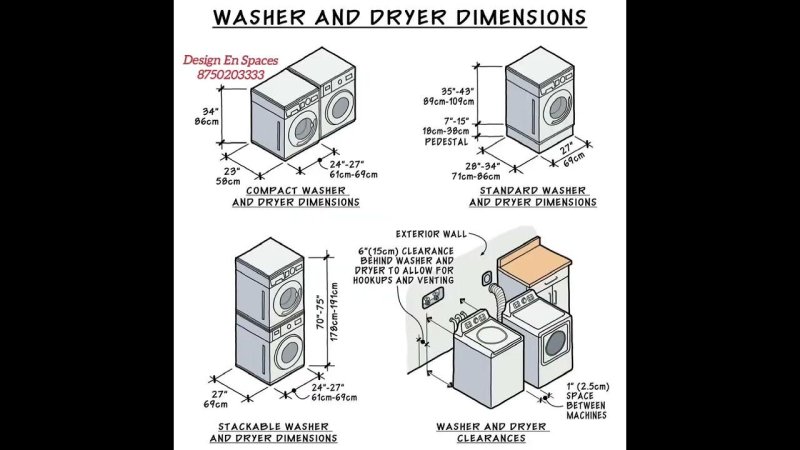 Washing machine height