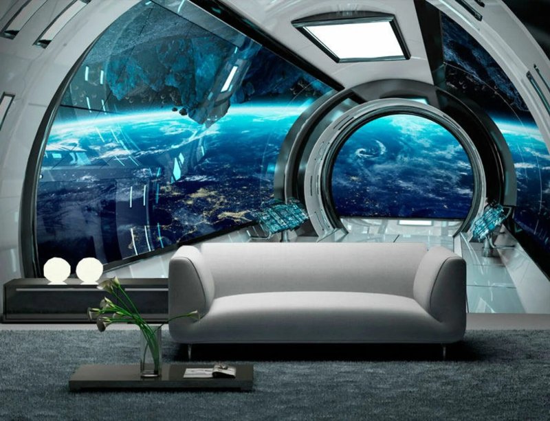 The interior of the spaceship