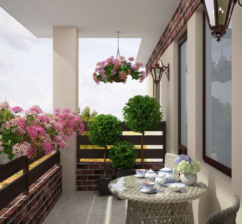 Landscaping of the balcony