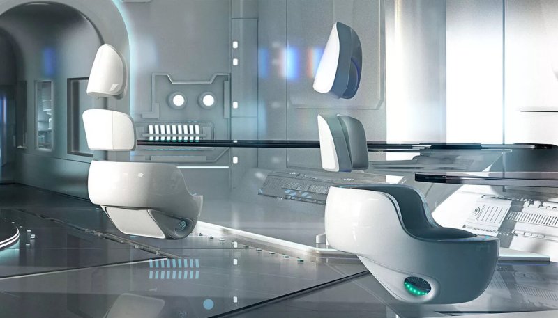 Futuristic interiors of Tarik Keskina