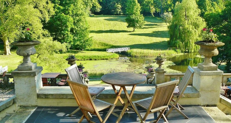 Garden landscape English classic style patio