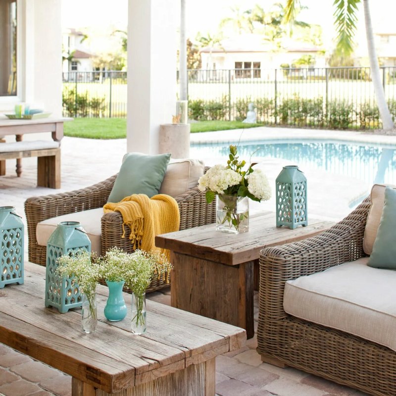 Furniture on the veranda