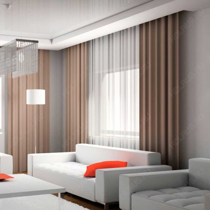 Living room curtains in a modern style