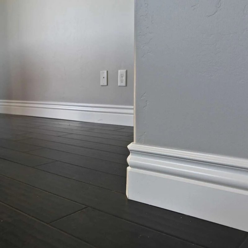 White skirting boards