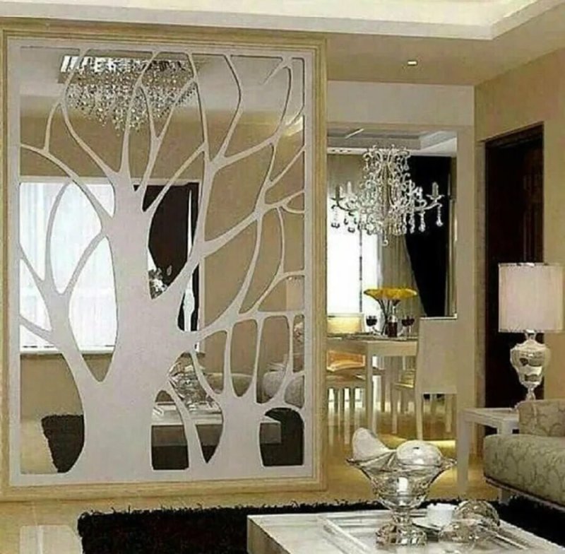 Decorative partition for zoning