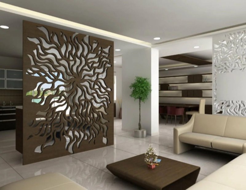 Decorative partition for zoning