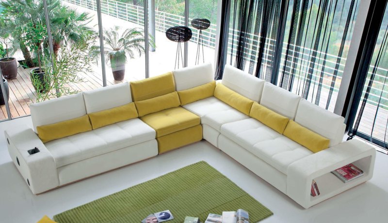 Fashionable corner sofas