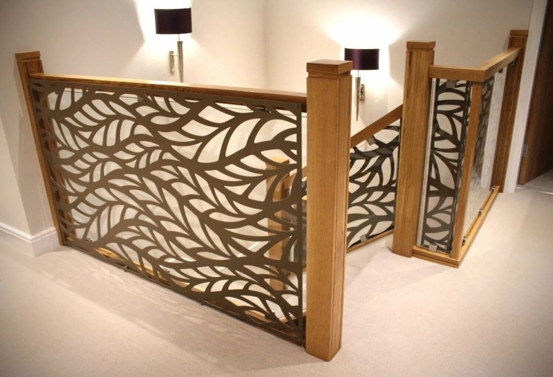 The railing of laser cutting