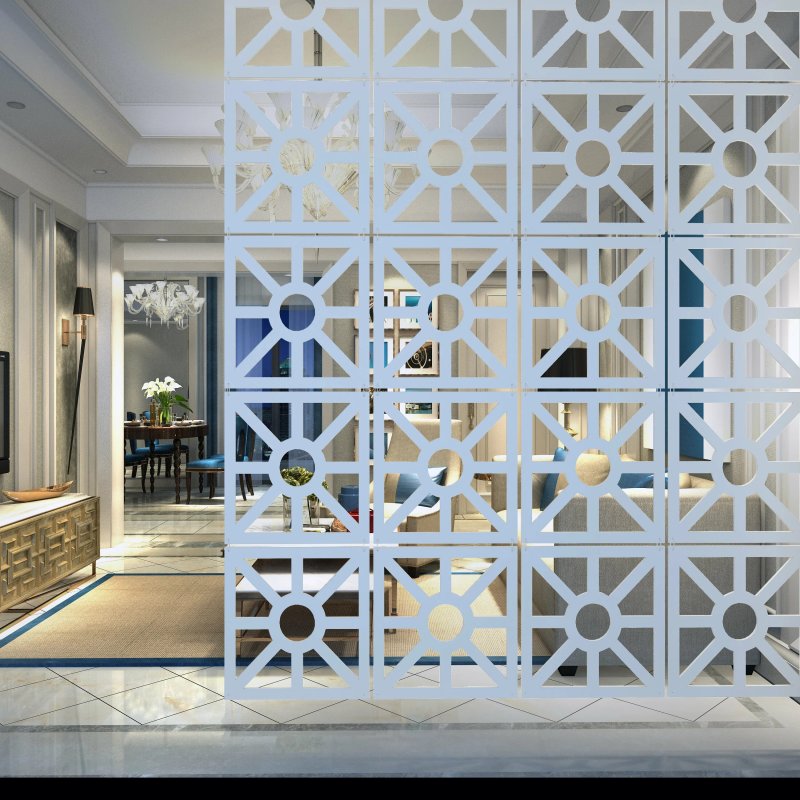 Decorative partition for zoning