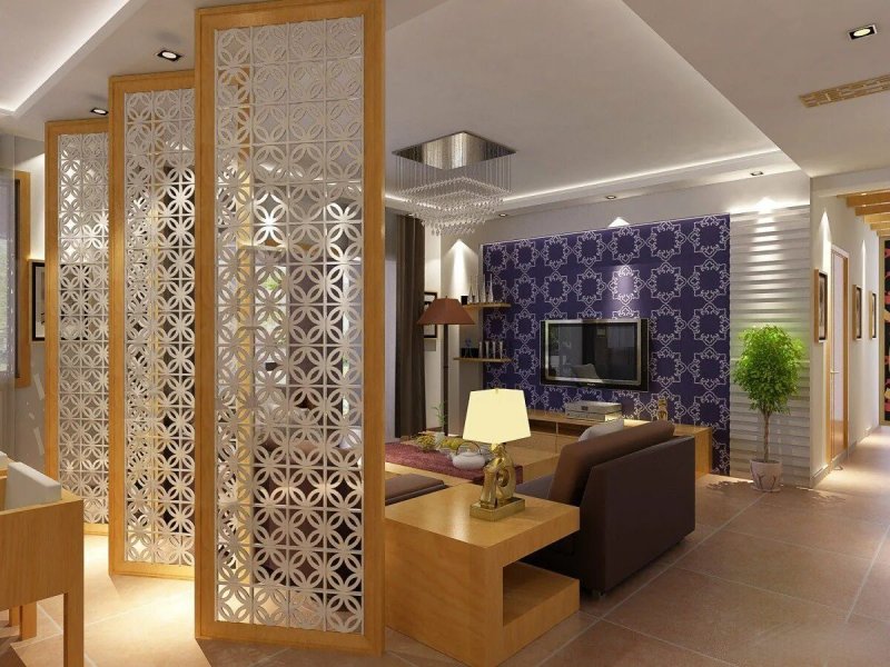 Decorative partition for zoning