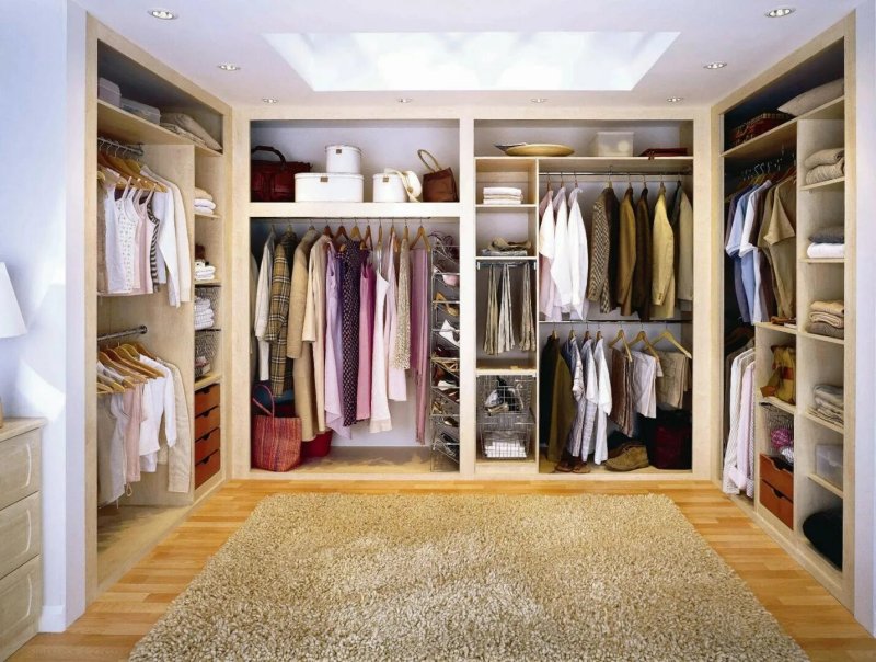 The interior of the wardrobe room